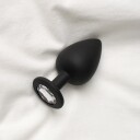 Sinful Jewel Silikon Butt Plug Large     - Svart
