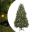  Kunstig juletre med LED  stripelys grønn 210 cm PVC og metall