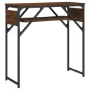  Konsollbord med hylle brun eik 75x30x75 cm konstruert tre 8721012195837