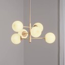 Domiluce Aurora hengelampe beige Ø 60 cm 6 lyskilder glass E14