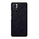 Nillkin Qin-Deksel Til Xiaomi Redmi Note 11T 5G / Note 11S 5G / Note 11 5G (Kina) / Poco M4 Pro 5G Kamerabeskytter Hylsterdeksel Flip-Etui Svart