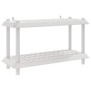 vidaXL Hyllesystem 2 nivåer 100 x 40 x 55,5 cm PP Hvit