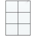 vidaXL Dusjvegg svart 140x195 cm frostet ESG-glass