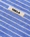 TeklaOrganic Terry Bath TowelClear Blue Stripes