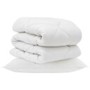 vidaXL Dyne med pute 2 stk. Hvit Mikrofiber
