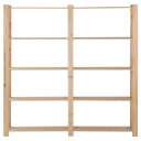 vidaXL Oppbevaringshylle 5 etasjer 170x28,5x170 cm heltre furu