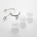 Lindby Jurian pendellampe opal nikkel 3 lyskilder