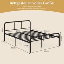 Metallplattform sengeramme – 140x190 cm hode og fotbrett