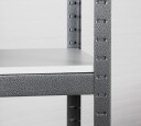 PELA 513043 Hylle i metall 500 kg 5 etasjer grå Garasjeinnredning & oppbevaring
