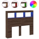  Hodegavl skap med LED brun eik 120x17x102 cm 8721012465107