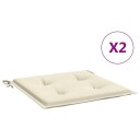 vidaXL Utendørs stolputer 2 stk kremhvit 40x40x4 cm oxfordstoff