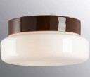 Ifö Classic tak/vegglampe Badstu IP44 - Brun/Opal glass