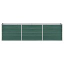 vidaXL Høybed galvanisert stål 240x40x45 cm grønn