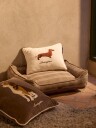 Dog pute fløyel 40x30 cm beige