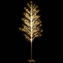 vidaXL LED-bjørketre varmhvit 672 lysdioder 400 cm