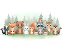 Cute forest animals Plakat Plakat / 50x70cm
