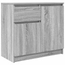  Skjenk med skuff grå sonoma 71x35x65 cm konstruert tre