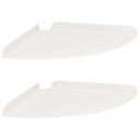 vidaXL Flytende hylle med hylle med lagring 2 pcs Hvit 30 x 30 x 2 cm