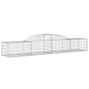 vidaXL Gabionkurver buede 7 stk 300x50x40/60 cm galvanisert jern