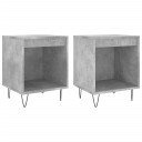  Nattbord 2 stk betonggrå 40x35x50 cm konstruert tre 8721012111080