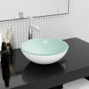 vidaXL Servant herdet glass 35x12 cm hvit