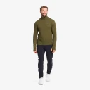 RevolutionRace Impulse Half zip Top Herre Dark Olive Melange Størrelse:4XL   Herre > Overdeler > Langermede skjorter