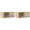 TV benker 2 stk sonoma eik 60x31x25,5 cm konstruert tre