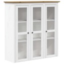 vidaXL Highboard BODO hvit og brun 115,5x43x200,5 cm cm heltre furu