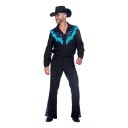 Wilbers & Wilbers Western Blå Herre Kostyme Medium 330472-H-050