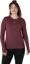 Asics Women's Road Seamless Long Sleeve Top Dark Currant/Port Royal L