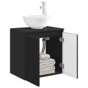  Vegghengt vaskeservant Svart 49,5 x 41 x 64,5 cm Konstruert tre