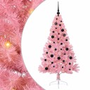  Kunstig Forhåndsopplyst Juletre med 150 LED Rosa 150 cm PVC