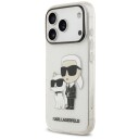 Karl Lagerfeld IML NFT Glitter Karl&Choupette-etui til iPhone 18 Pro / 17 Pro Gjennomsiktig