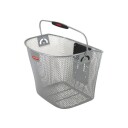 KlickFix Front Kurv 16L Med Hank Sølv