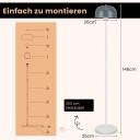 146 cm gulvlampe med fotbryter & E27 pæresokkel & gulvlampeskjerm