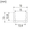 Hide A Lite 7552563 U profil 2 m Lav 13 mm Belysning