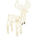 vidaXL Julereinsdyrfigur bevegelig hode varmhvit 76x42x87 cm