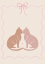 Two Cats in Love Plakat Plakat / 30x40cm
