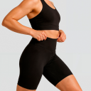 Girlfriend Collective Compressive High-Rise Bike Shorts - Black - XL