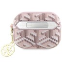 Guess-Deksel Til Airpods Pro Guappgce4cp Rosa Gcube Classic Gold Logo W/Charm