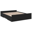  Sengeramme med skuffer betonggrå 150x200 cm konstruert tre 8721102619403