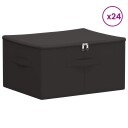 vidaXL Lagringsboks 24 pcs Antrasitt 43 x 34 x 23 cm Ikke-vevd stoff