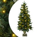 vidaXL Mini juletre 120 cm 100 LED-lys Varmhvit PVC og PE Grønn