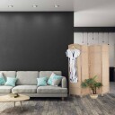 4 panels sammenleggbar skjerm i naturlig farge