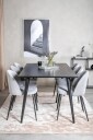Venture Home   Spisegruppe Doris med 6 stk Vallby spisestoler   Svart