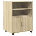  Rulleskap sonoma eik 60x48x81 cm konstruert tre