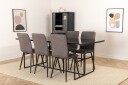 Venture Home Spisegruppe Leif 200 cm inkl. 6 Windu Lyx Stoler Svart