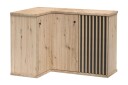 Hjørnekommode Buckfast 123x86x82 cm   Natur/Svart