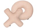 Sett med 2 stk. bokstavputer i rosa teddystoff XO Kasteputer