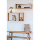 Ember vegghylle 70x15x19,5 cm natur.